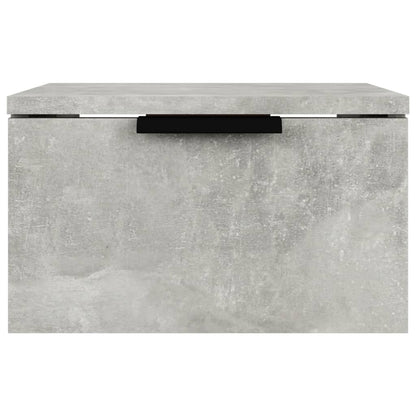 Table de chevet murale Gris béton 34x30x20 cm