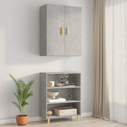 Armoire murale suspendue Gris béton 69,5x34x90 cm