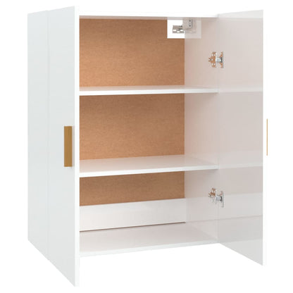 Armoire murale suspendue Blanc brillant 69,5x34x90 cm