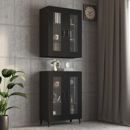 Armoire murale suspendue Noir 69,5x34x90 cm