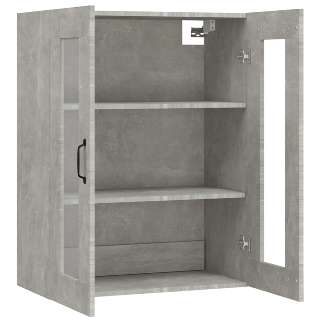 Armoire murale suspendue Gris béton 69,5x34x90 cm