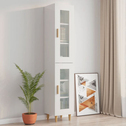 Armoire murale suspendue Blanc brillant 34,5x34x90 cm