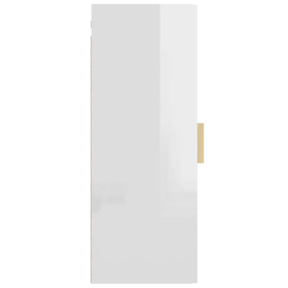 Armoire murale suspendue Blanc brillant 34,5x34x90 cm