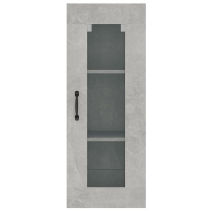 Armoire murale suspendue Gris béton 34,5x34x90 cm