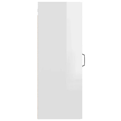 Armoire murale suspendue Blanc brillant 34,5x34x90 cm