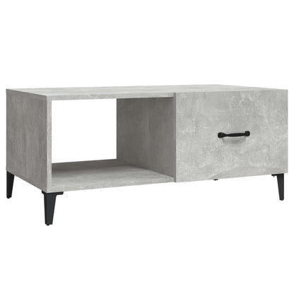 Table basse gris béton 90x50x40 cm bois d'ingénierie