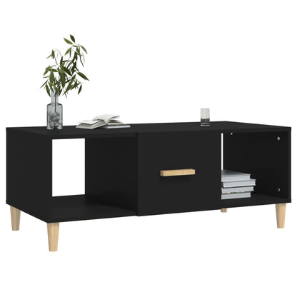 Table basse noir 102x50x40 cm bois d'ingénierie