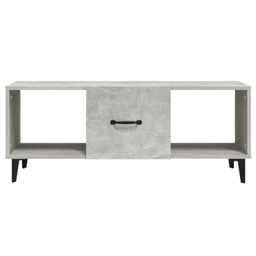 Table basse Gris béton 102x50x40 cm Bois d'ingénierie