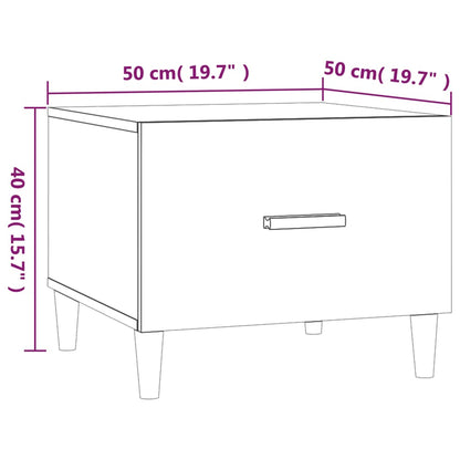 Table basse Gris béton 50x50x40 cm Bois d'ingénierie