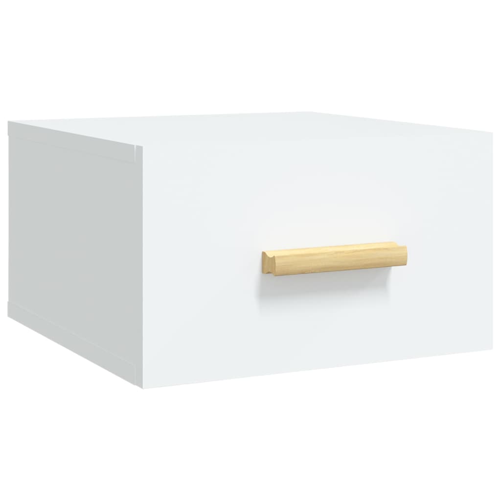 Table de chevet murale blanc 35x35x20 cm