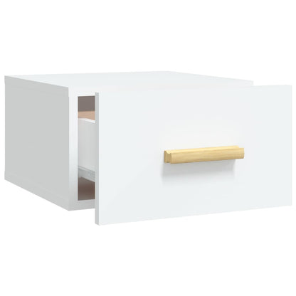 Tables de chevet murales 2 pcs blanc 35x35x20 cm