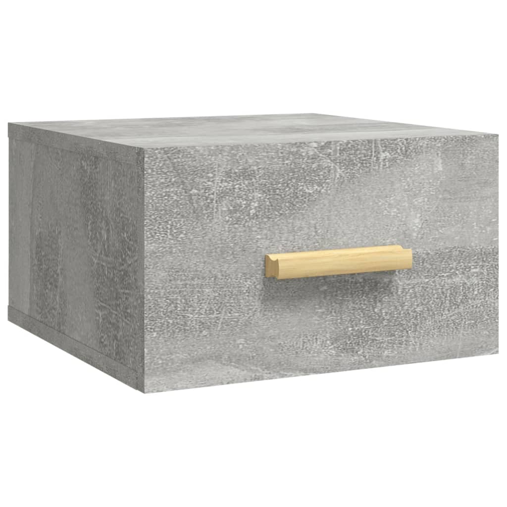 Tables de chevet murales 2 pcs gris béton 35x35x20 cm