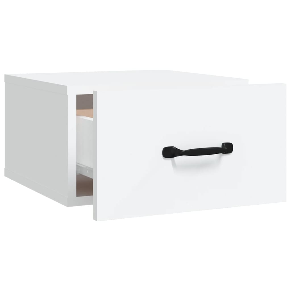 Tables de chevet murales 2 pcs blanc 35x35x20 cm