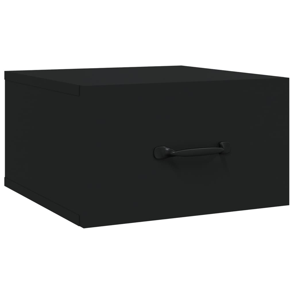 Tables de chevet murales 2 pcs Noir 35x35x20 cm