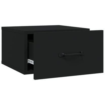 Tables de chevet murales 2 pcs Noir 35x35x20 cm