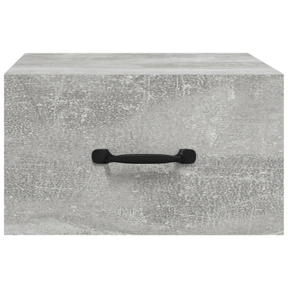 Table de chevet murale Gris béton 35x35x20 cm