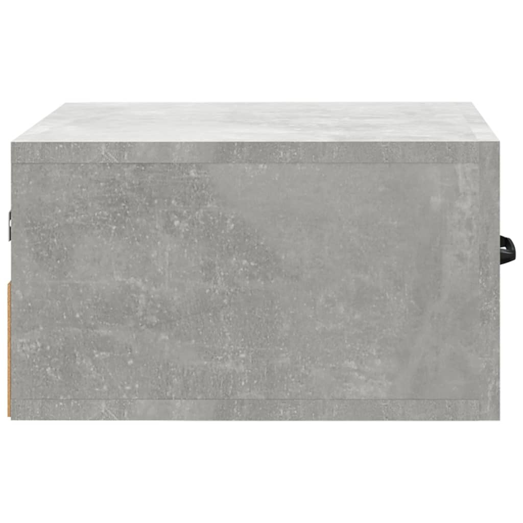 Table de chevet murale Gris béton 35x35x20 cm