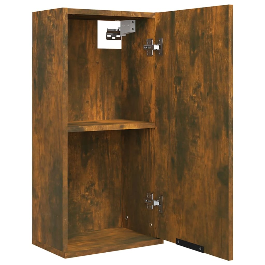 Armoire de salle de bain murale Chêne fumé 32x20x67 cm