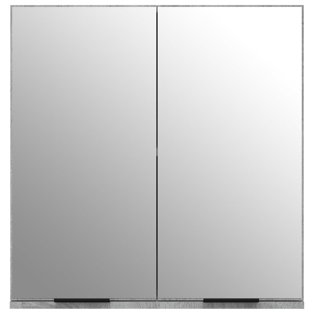 Armoire à miroir de salle de bain Sonoma gris 64x20x67 cm