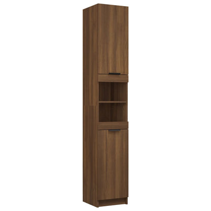 Armoire de bain Chêne marron 32x34x188,5 cm Bois d'ingénierie