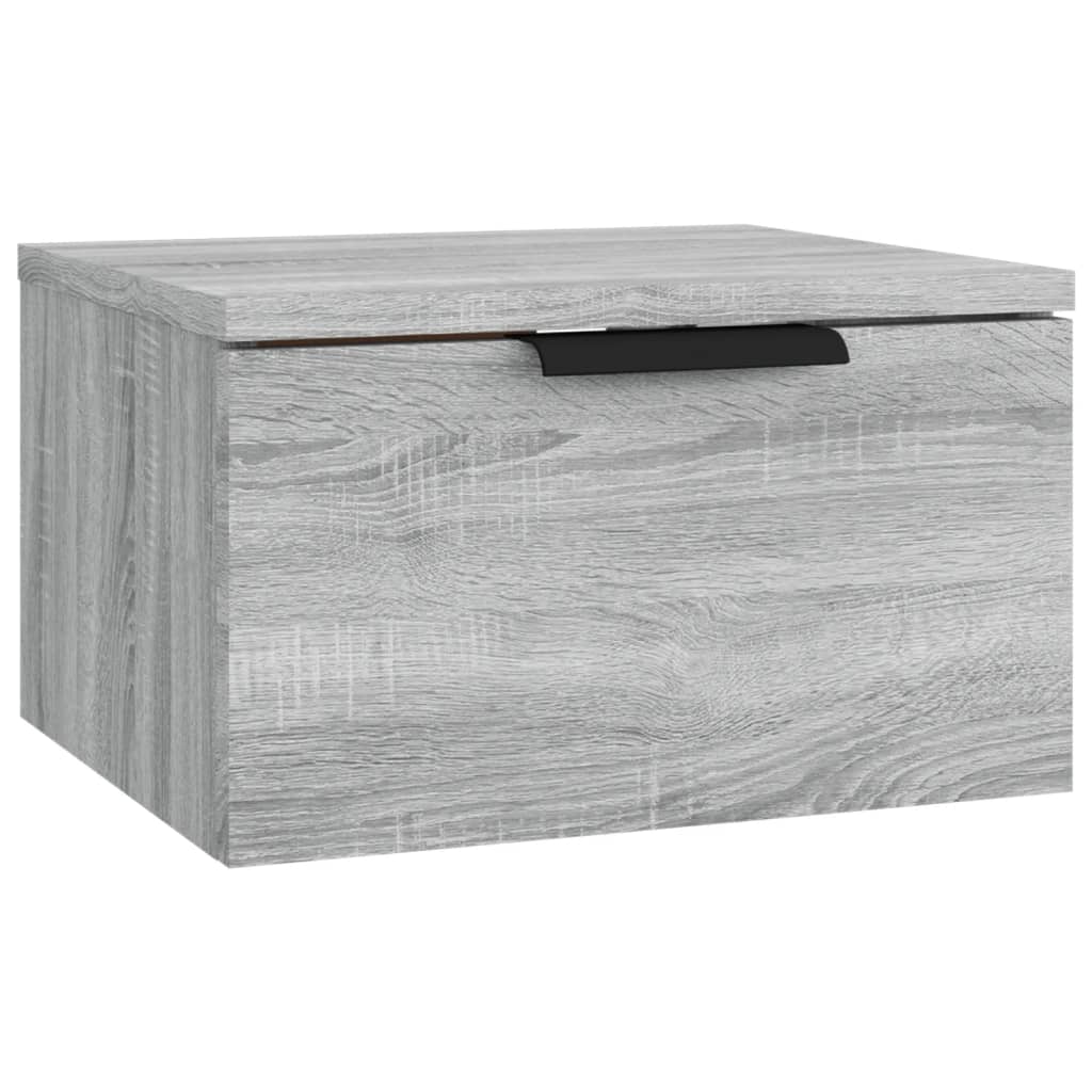 Tables de chevet murales 2 pcs Sonoma gris 34x30x20 cm