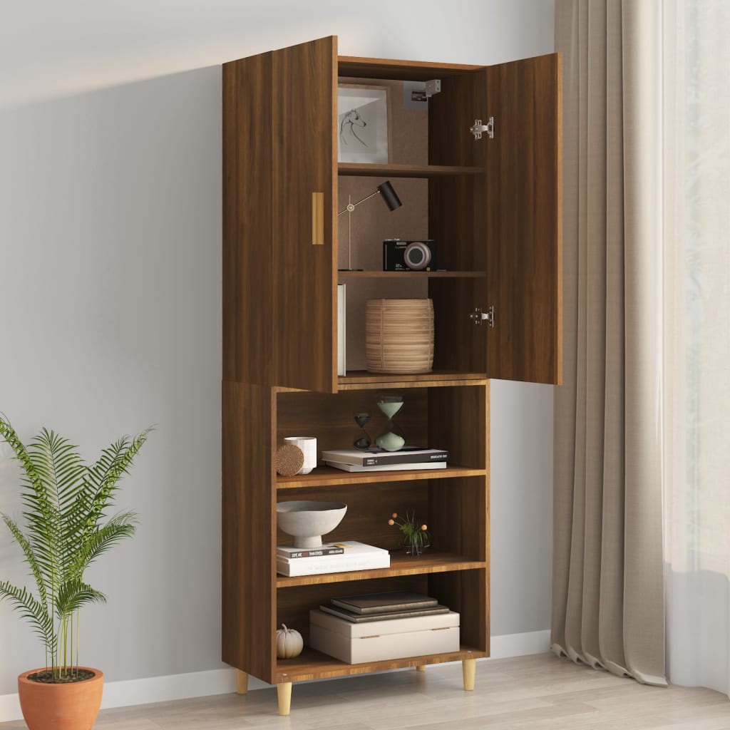 Armoire murale suspendue Chêne marron 69,5x34x90 cm