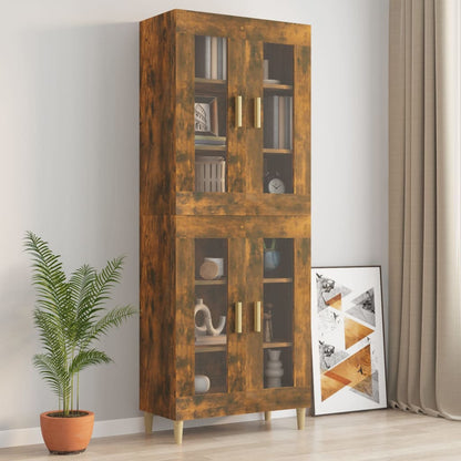 Armoire murale suspendue Chêne fumé 69,5x34x90 cm