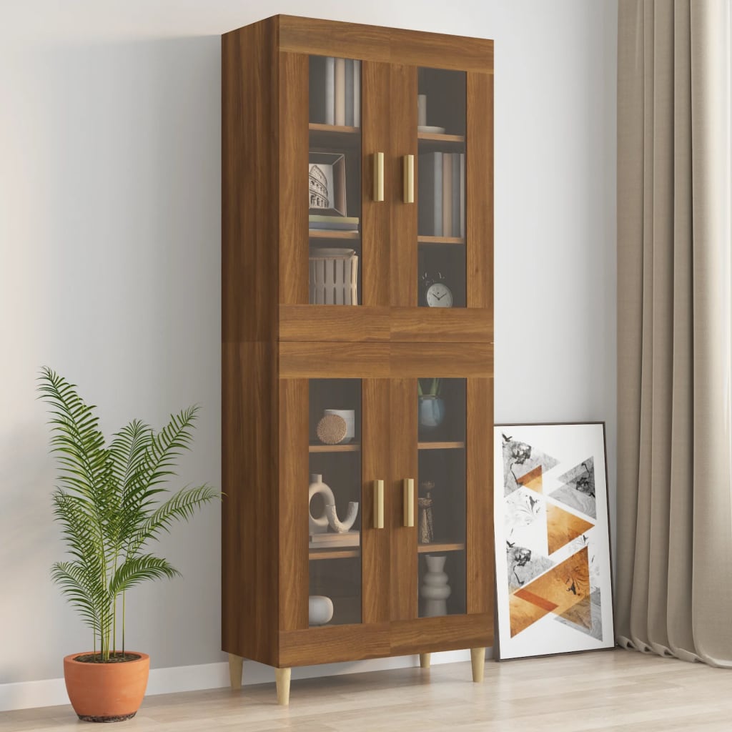 Armoire murale suspendue Chêne marron 69,5x34x90 cm