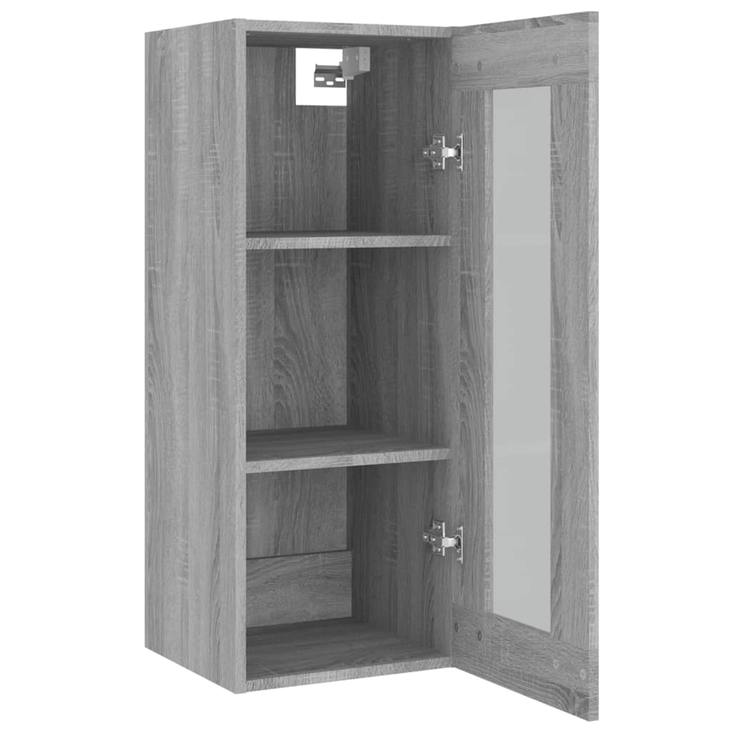 Armoire murale suspendue Sonoma gris 34,5x34x90 cm