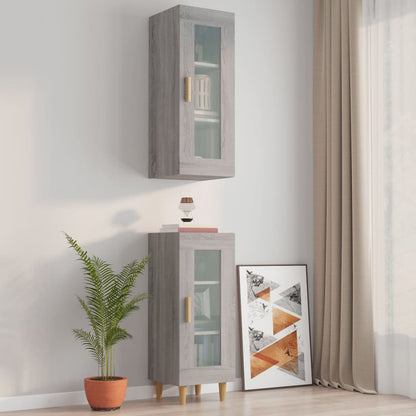 Armoire murale suspendue Sonoma gris 34,5x34x90 cm