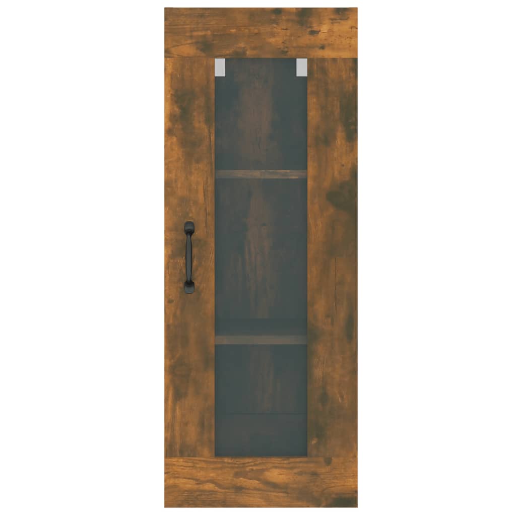 Armoire murale suspendue Chêne fumé 34,5x34x90 cm