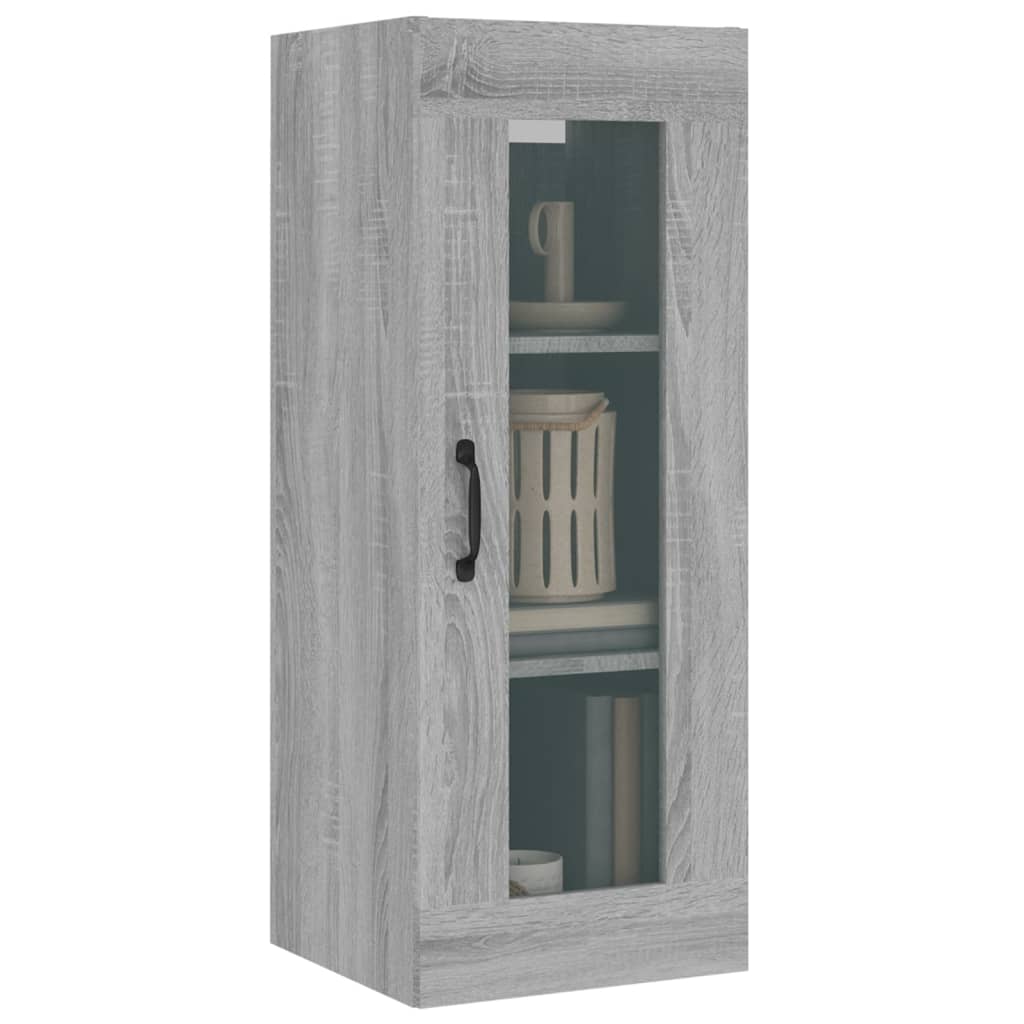 Armoire murale suspendue Sonoma gris 34,5x34x90 cm