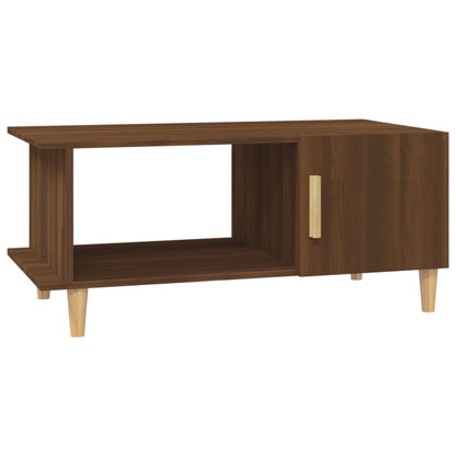 Table basse chêne marron 90x50x40 cm bois d'ingénierie