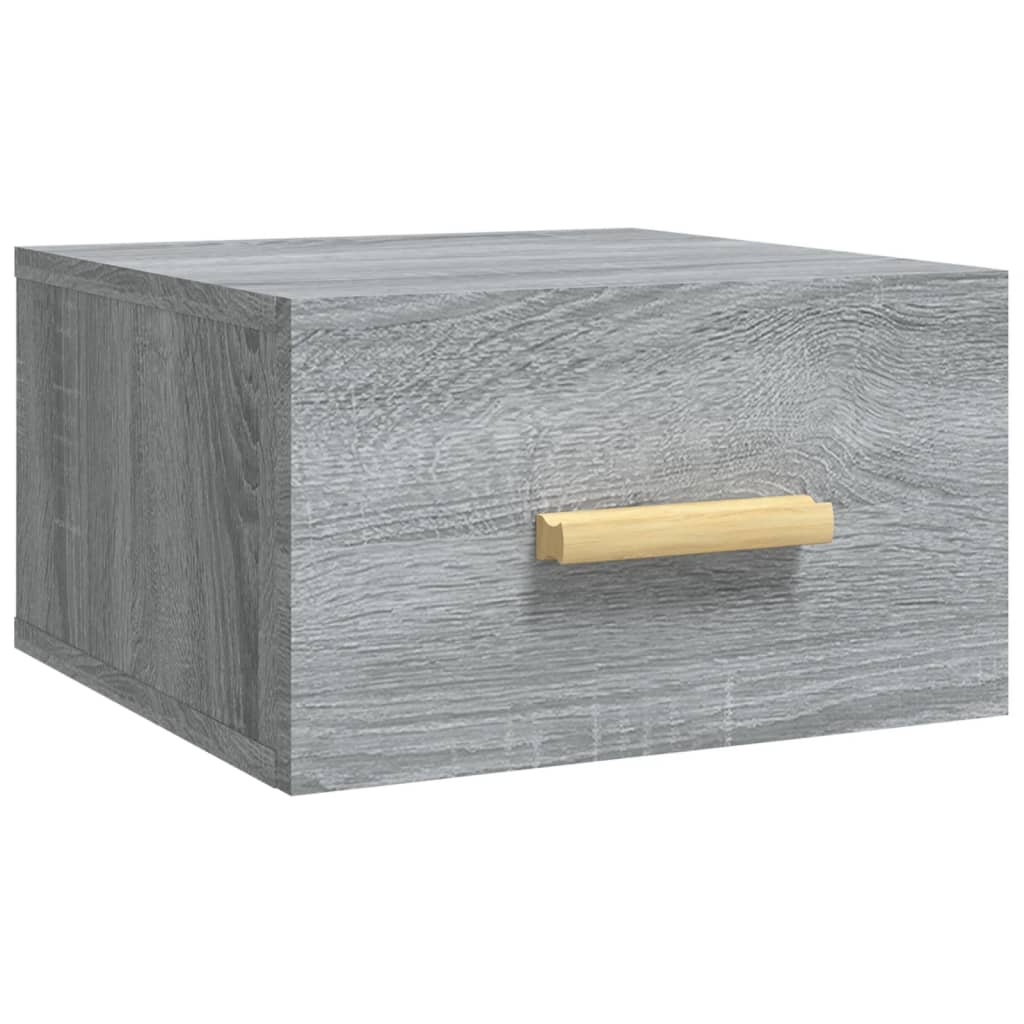 Table de chevet murale sonoma gris 35x35x20 cm