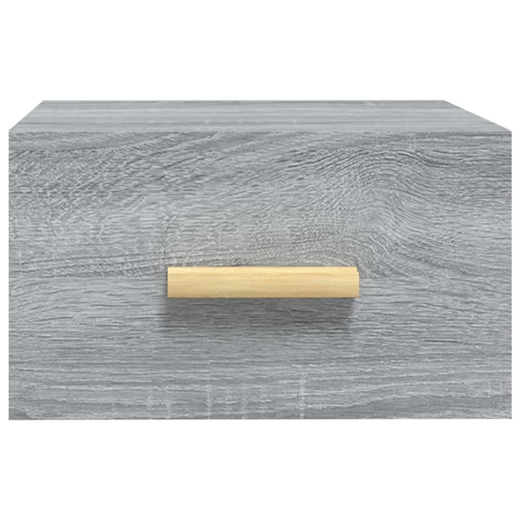 Table de chevet murale sonoma gris 35x35x20 cm