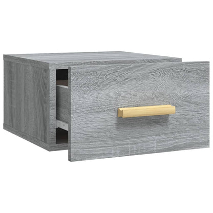 Table de chevet murale sonoma gris 35x35x20 cm