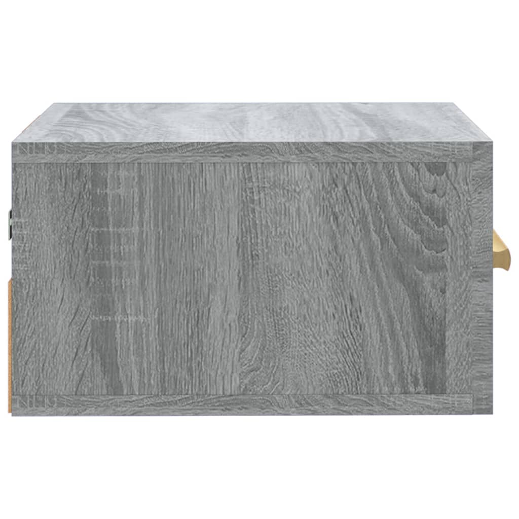 Table de chevet murale sonoma gris 35x35x20 cm