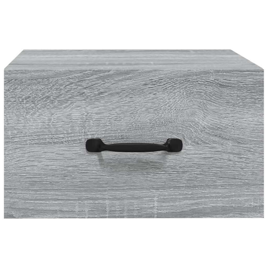 Table de chevet murale Sonoma gris 35x35x20 cm