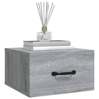 Tables de chevet murales 2 pcs Sonoma gris 35x35x20 cm