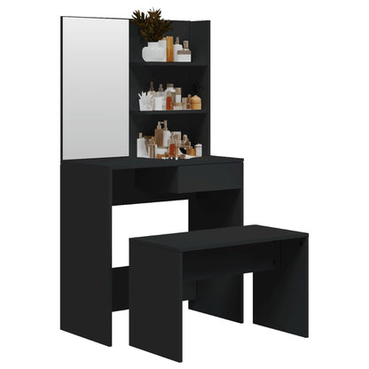 Ensemble de coiffeuse noir 74,5x40x141 cm