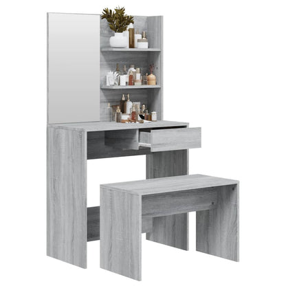 Ensemble de coiffeuse Sonoma gris 74,5x40x141 cm