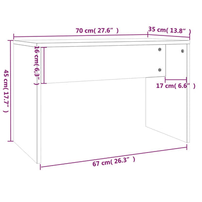 Ensemble de coiffeuse Sonoma gris 74,5x40x141 cm