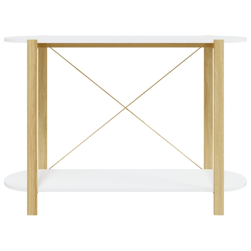 Table console Blanc 110x38x75 cm Bois d'ingénierie