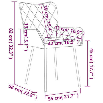 Chaises à manger lot de 2 taupe tissu