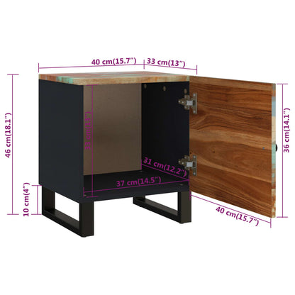 Table de chevet 40x33x46 cm Bois massif de récupération