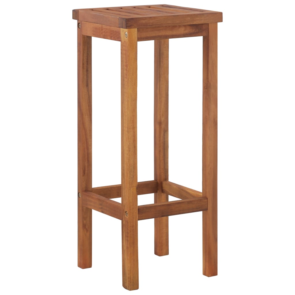 Tabourets de bar lot de 8 bois massif d'acacia