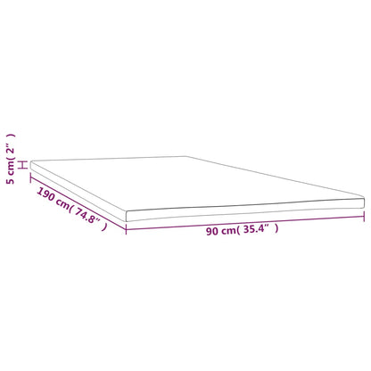 Sur-matelas 90x190x5 cm