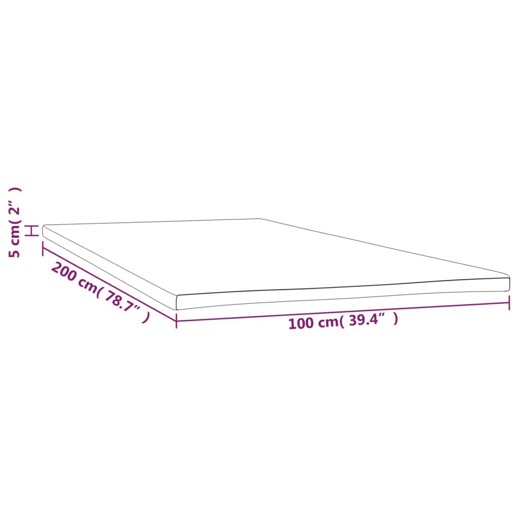 Sur-matelas 100x200x5 cm