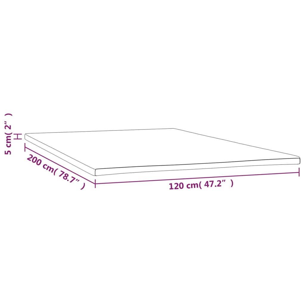 Sur-matelas 120x200x5 cm