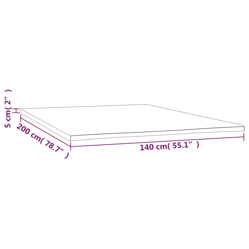 Sur-matelas 140x200x5 cm